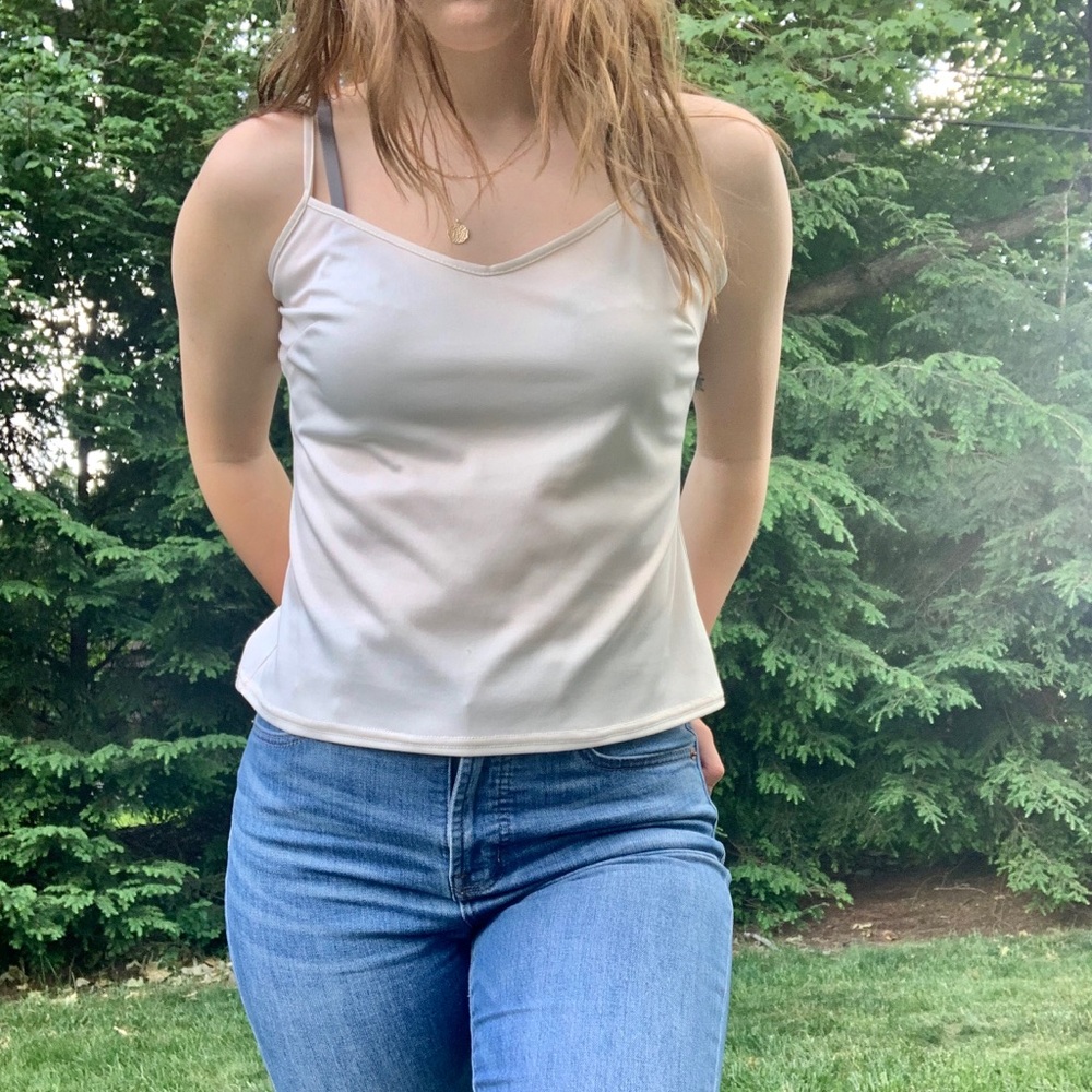 Vintage y2k tan/cream cami tank